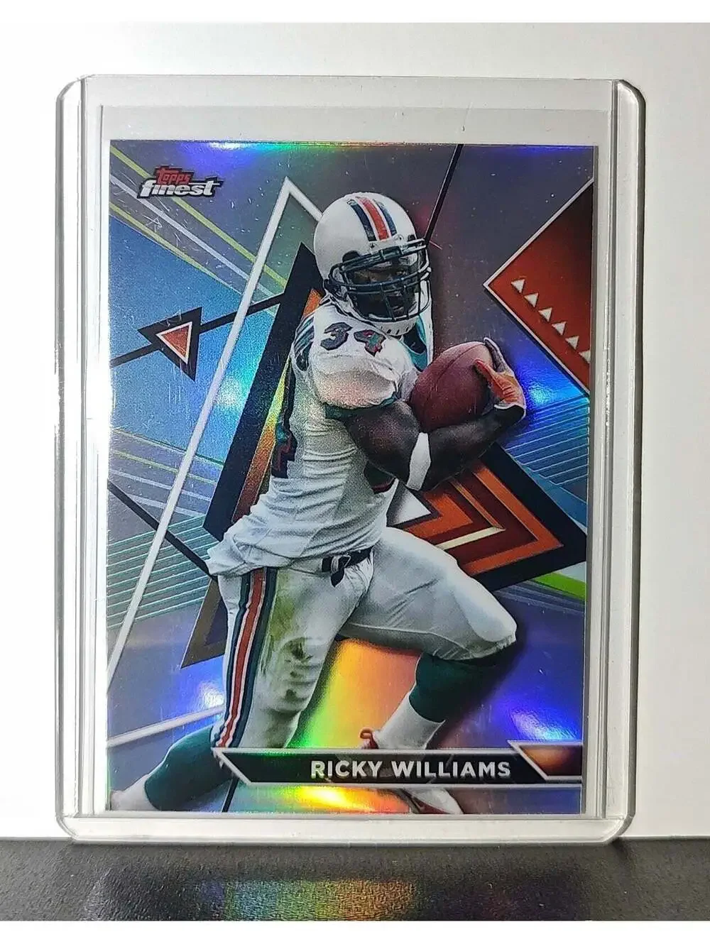 Ricky Williams 2023 Topps Finest Refractor NFL #205 Card Miami Dolphins